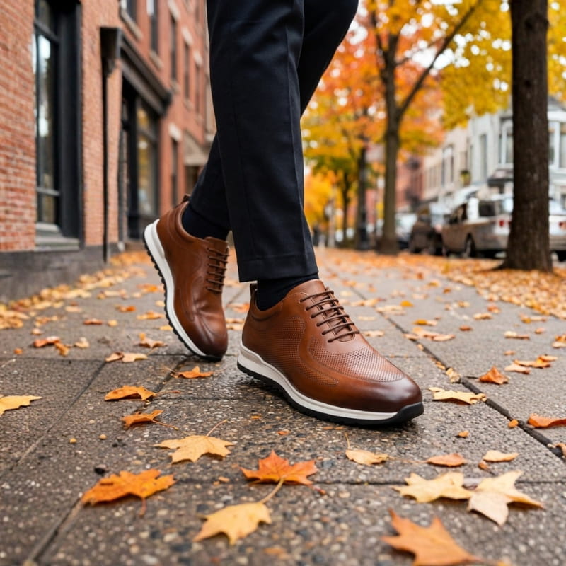 Fabrizio Men’s Leather Sneakers – Italian Leather Shoes