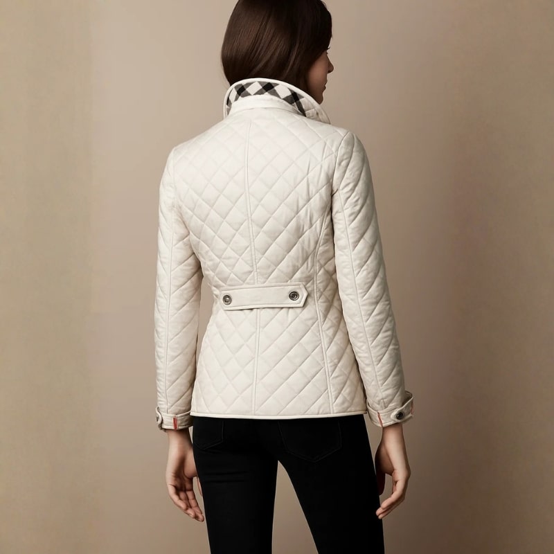 Celeste Women’s Quilted Coat – Button-Up Winter Jacket