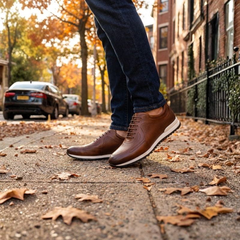 Fabrizio Men’s Leather Sneakers – Italian Leather Shoes