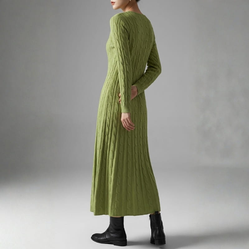 Katarina Cable Knit Sweater Dress – Cozy Everyday Knit Dress