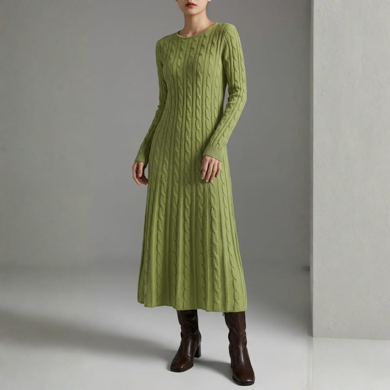 Katarina Cable Knit Sweater Dress – Cozy Everyday Knit Dress