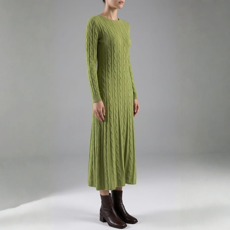 Katarina Cable Knit Sweater Dress – Cozy Everyday Knit Dress