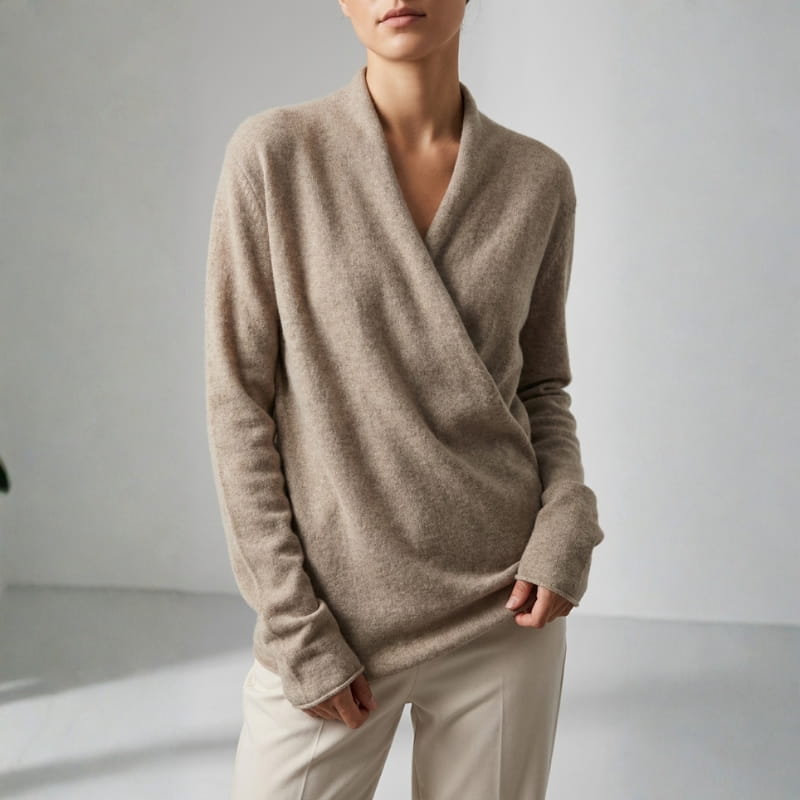 Jasmine Women’s Cross-Wrap Knit Sweater