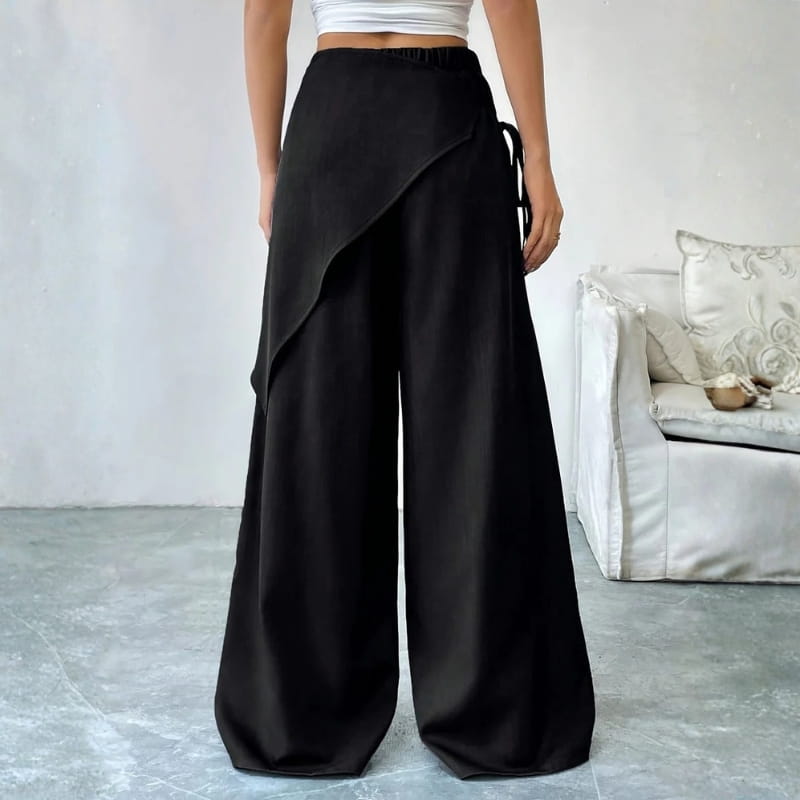 Natalia Women’s Wrap-Front Wide-Leg Pants