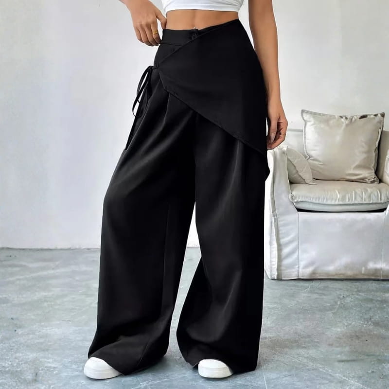 Natalia Women’s Wrap-Front Wide-Leg Pants