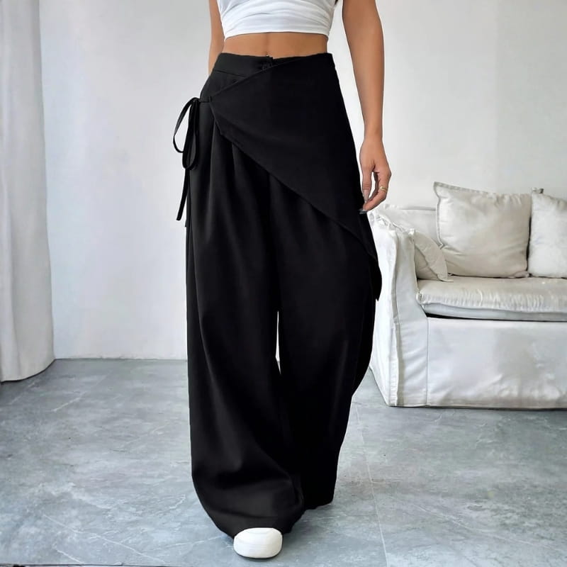 Natalia Women’s Wrap-Front Wide-Leg Pants