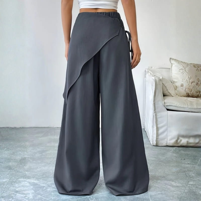Natalia Women’s Wrap-Front Wide-Leg Pants