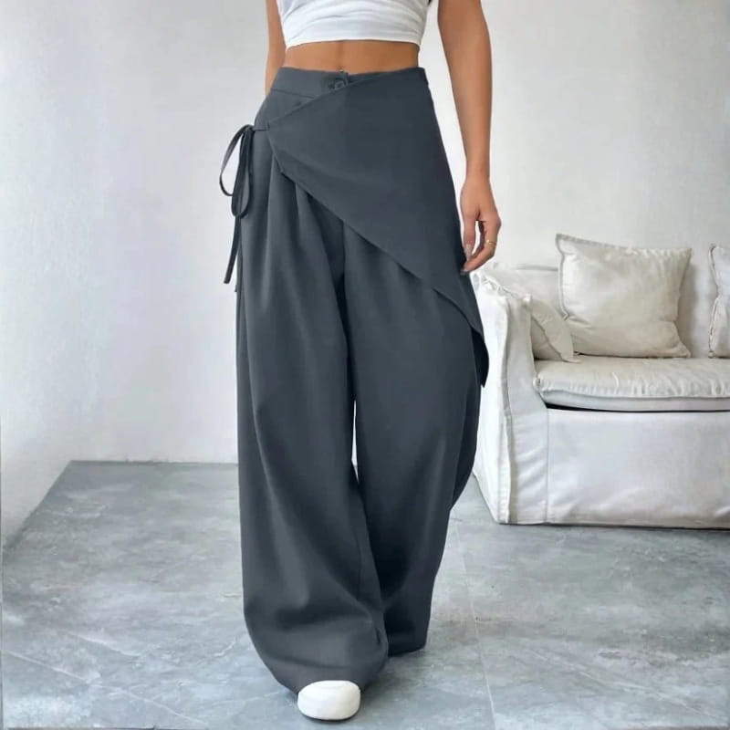 Natalia Women’s Wrap-Front Wide-Leg Pants