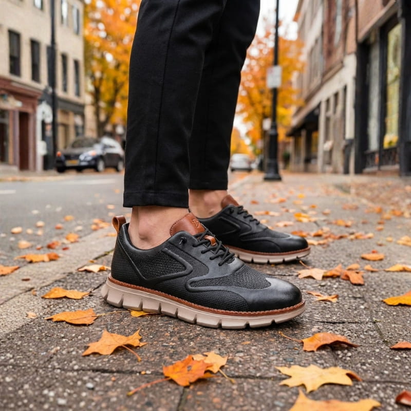 Carter Men’s Leather Sneakers – No-Tie Leather Shoes