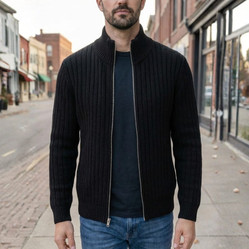 Landon Structured Knit Cardigan Jacket