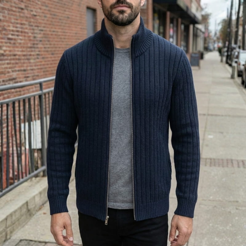 Landon Structured Knit Cardigan Jacket