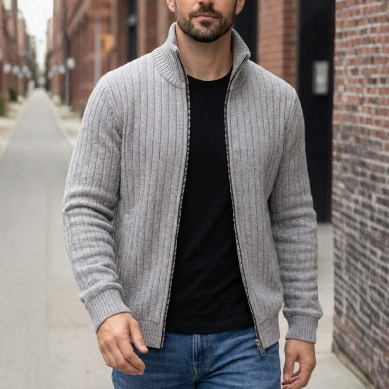 Landon Structured Knit Cardigan Jacket