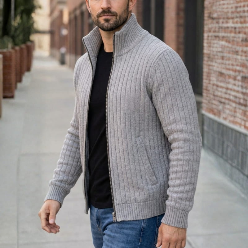 Landon Structured Knit Cardigan Jacket