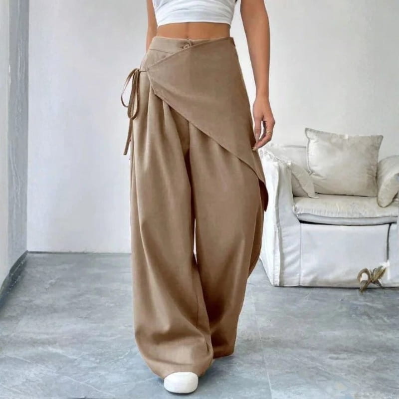 Natalia Women’s Wrap-Front Wide-Leg Pants