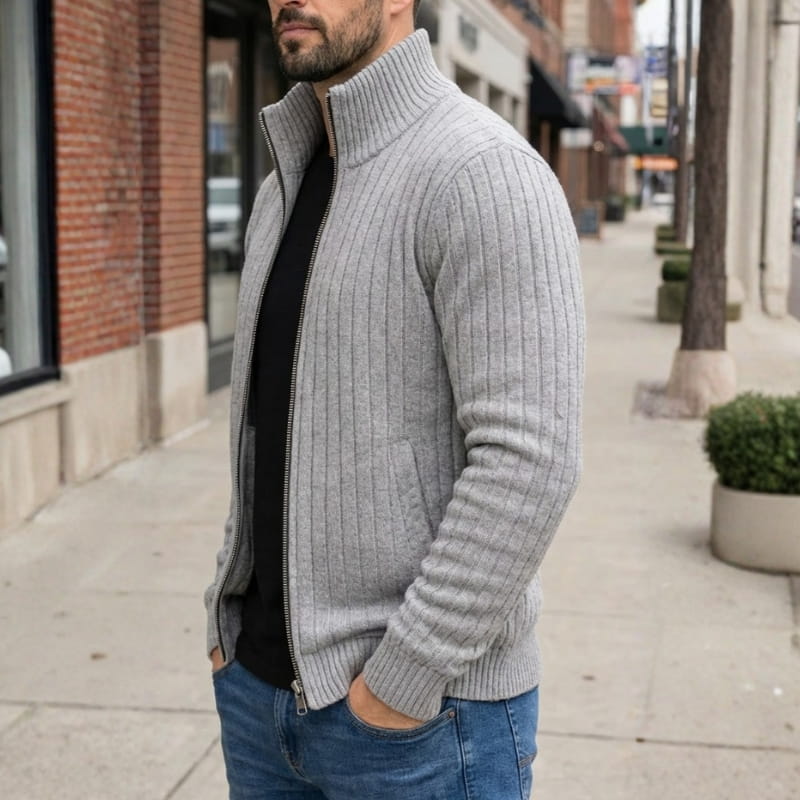 Landon Structured Knit Cardigan Jacket
