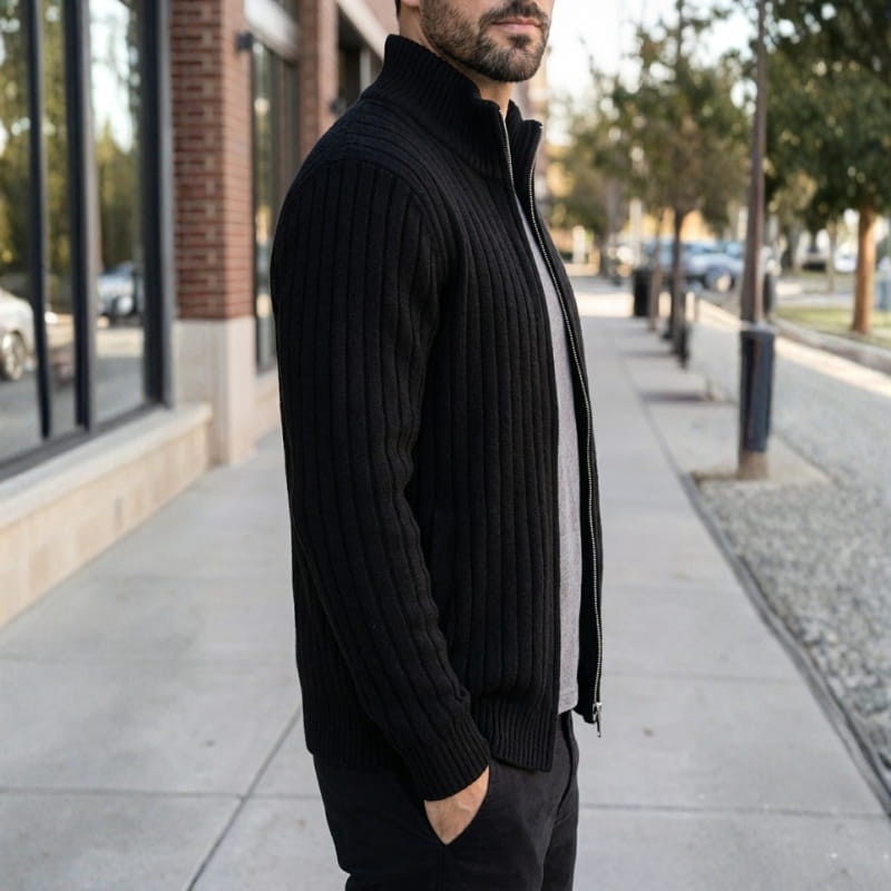 Landon Structured Knit Cardigan Jacket