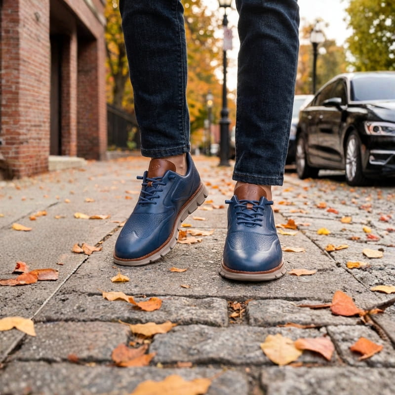 Carter Men’s Leather Sneakers – No-Tie Leather Shoes