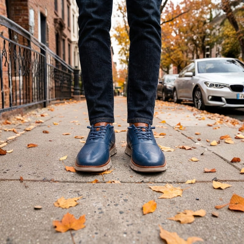 Carter Men’s Leather Sneakers – No-Tie Leather Shoes