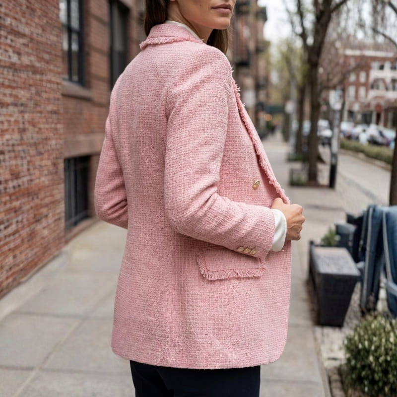 Avery Women’s Blazer – Wool Blend Boucle Couture