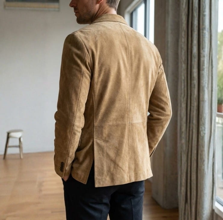 Colton Suede Double-Breasted Jacket