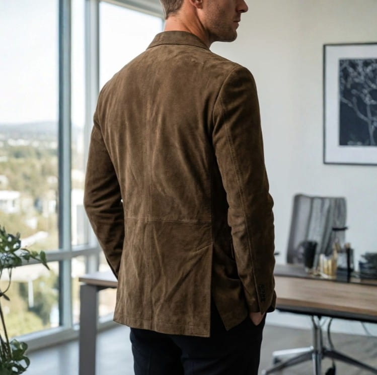 Colton Suede Double-Breasted Jacket