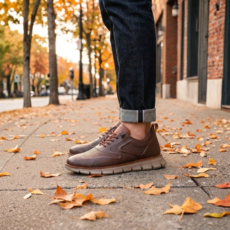 Carter Men’s Leather Sneakers – No-Tie Leather Shoes