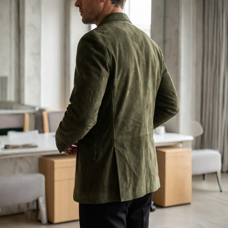 Colton Suede Double-Breasted Jacket