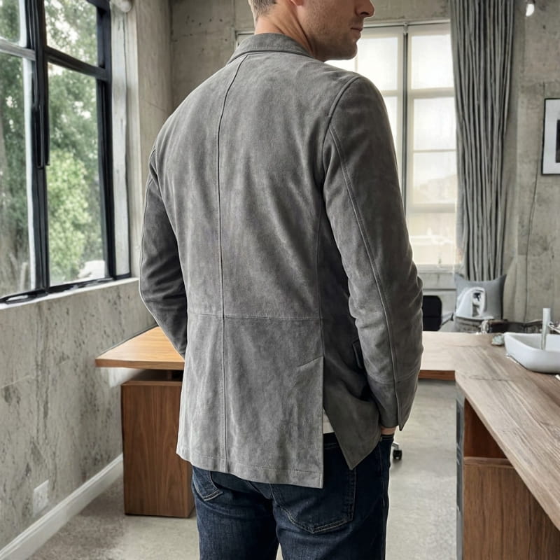 Colton Suede Double-Breasted Jacket