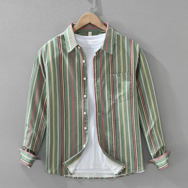 Charleston Striped Men's Shirt – 100% Breathable Cotton with Classic Fit 0