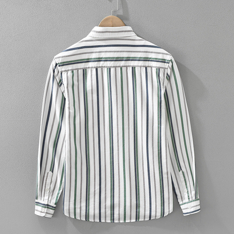 Charleston Striped Men's Shirt – 100% Breathable Cotton with Classic Fit 2