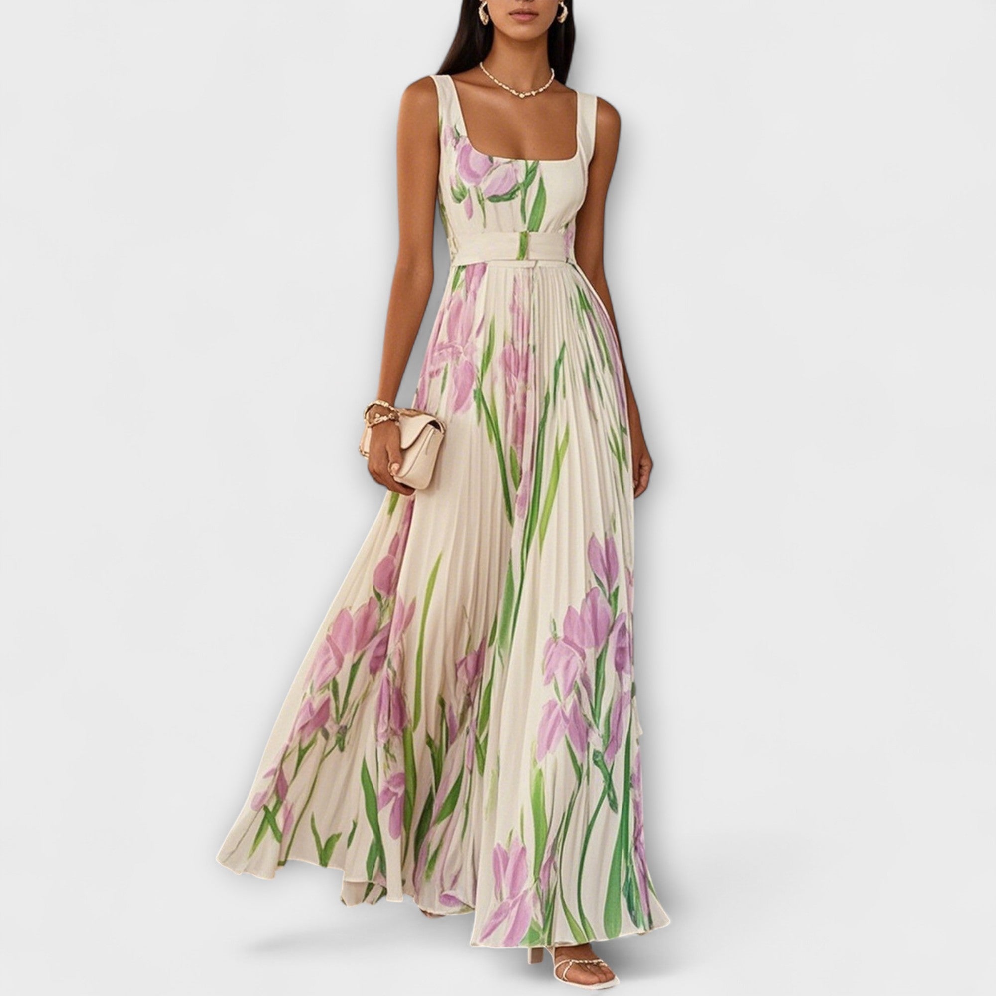 Charlotte Floral Midi Dress – Lightweight & Flowy for Summer Weddings 0