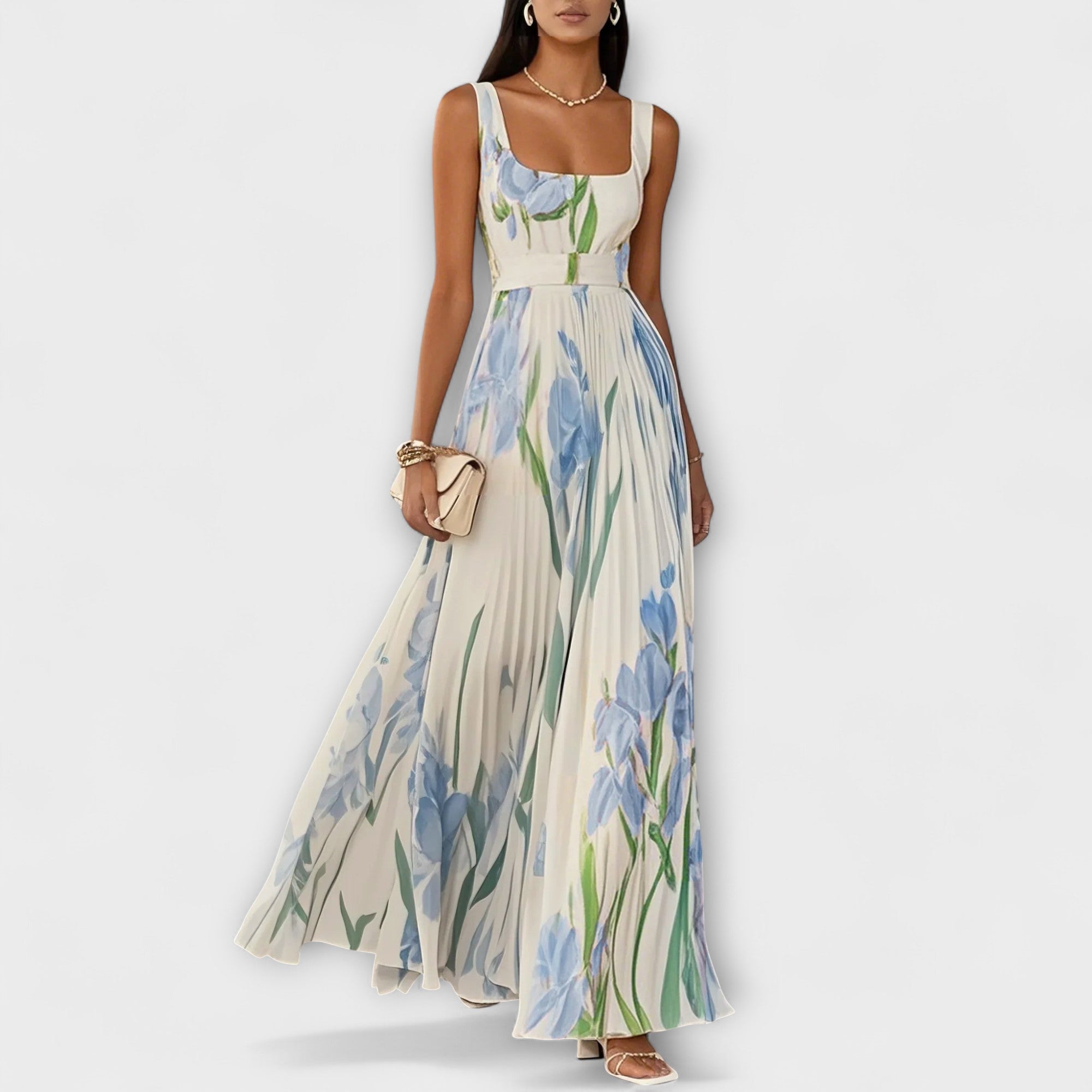 Charlotte Floral Midi Dress – Lightweight & Flowy for Summer Weddings 1