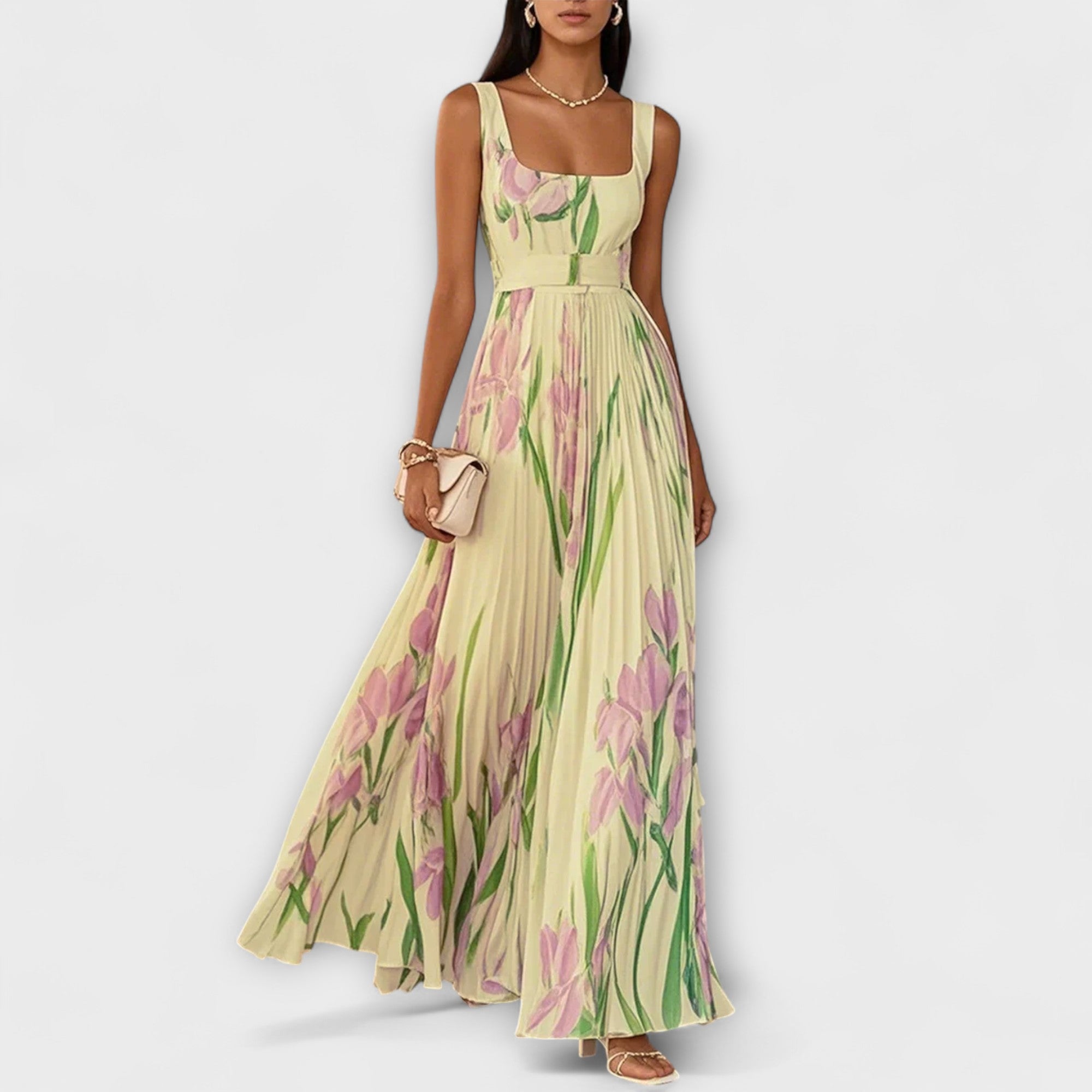 Charlotte Floral Midi Dress – Lightweight & Flowy for Summer Weddings 3
