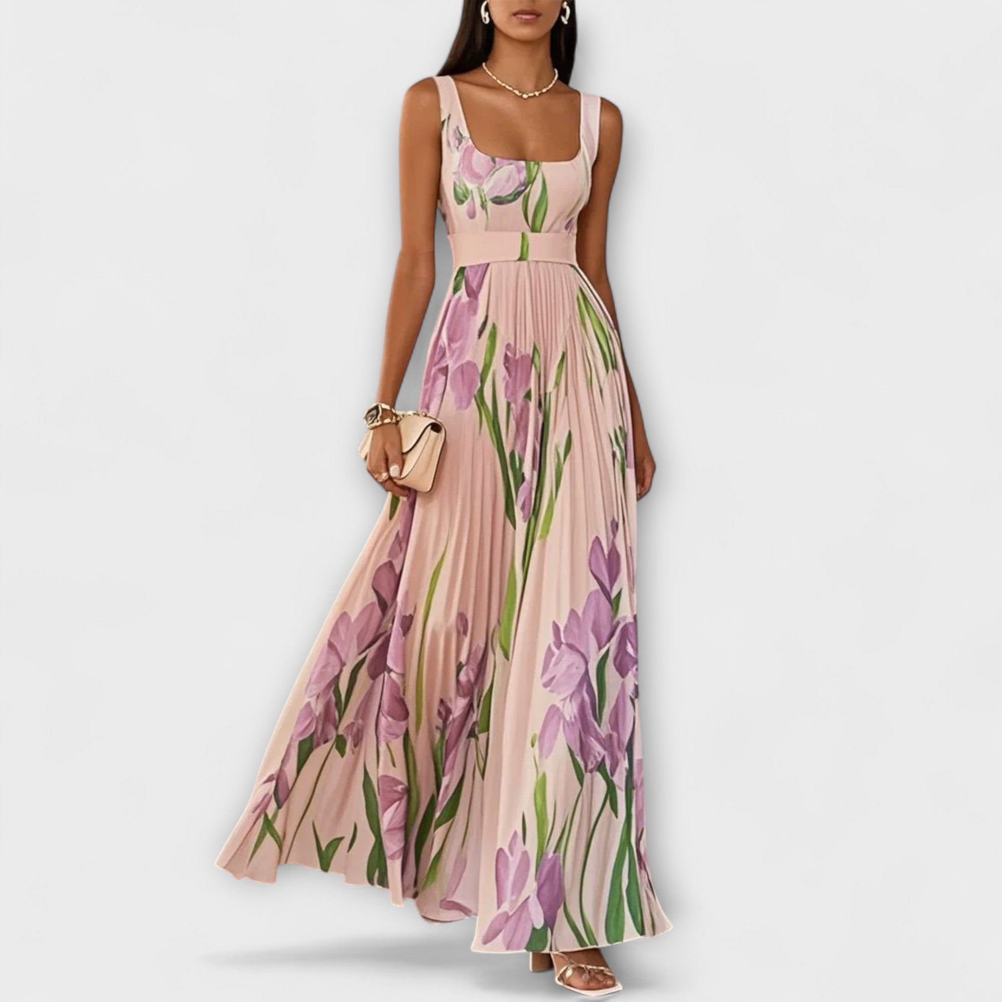Charlotte Floral Midi Dress – Lightweight & Flowy for Summer Weddings 4