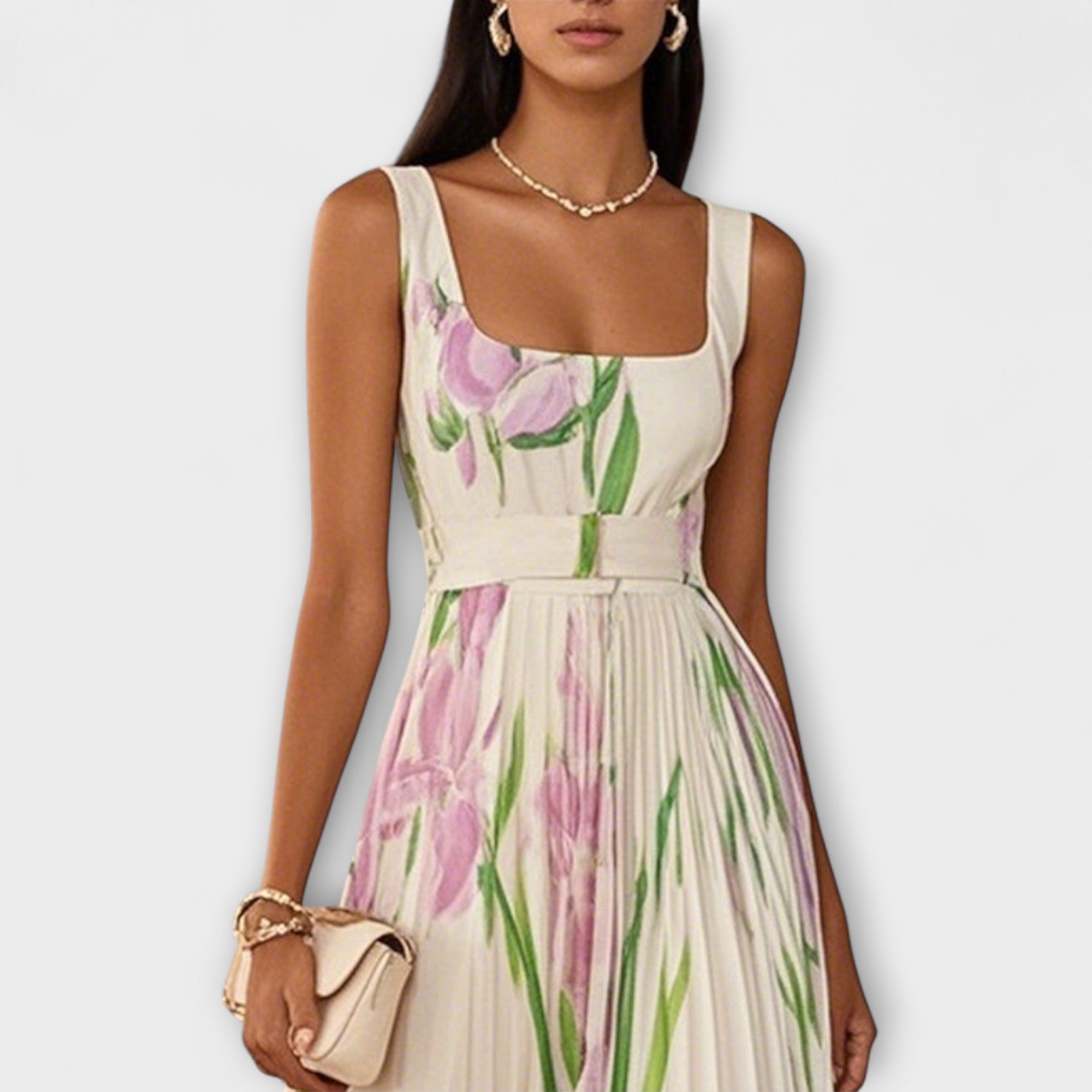 Charlotte Floral Midi Dress – Lightweight & Flowy for Summer Weddings 5
