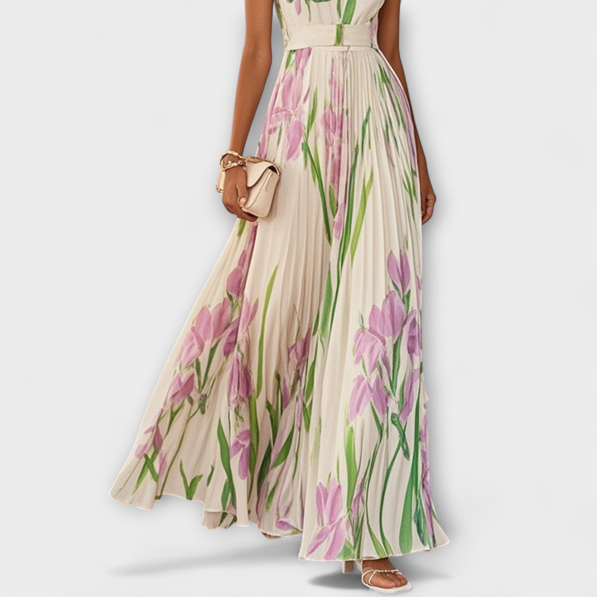Charlotte Floral Midi Dress – Lightweight & Flowy for Summer Weddings 6