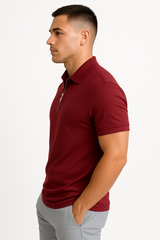 Dario Mid-Zip Polo - Slim-Fit Knit Polo with Modern Half-Zip Styling