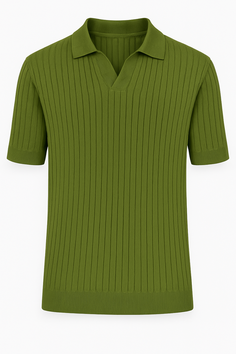 Jomer Knit Polo – Textured Minimalism in a Summer-Ready Fit