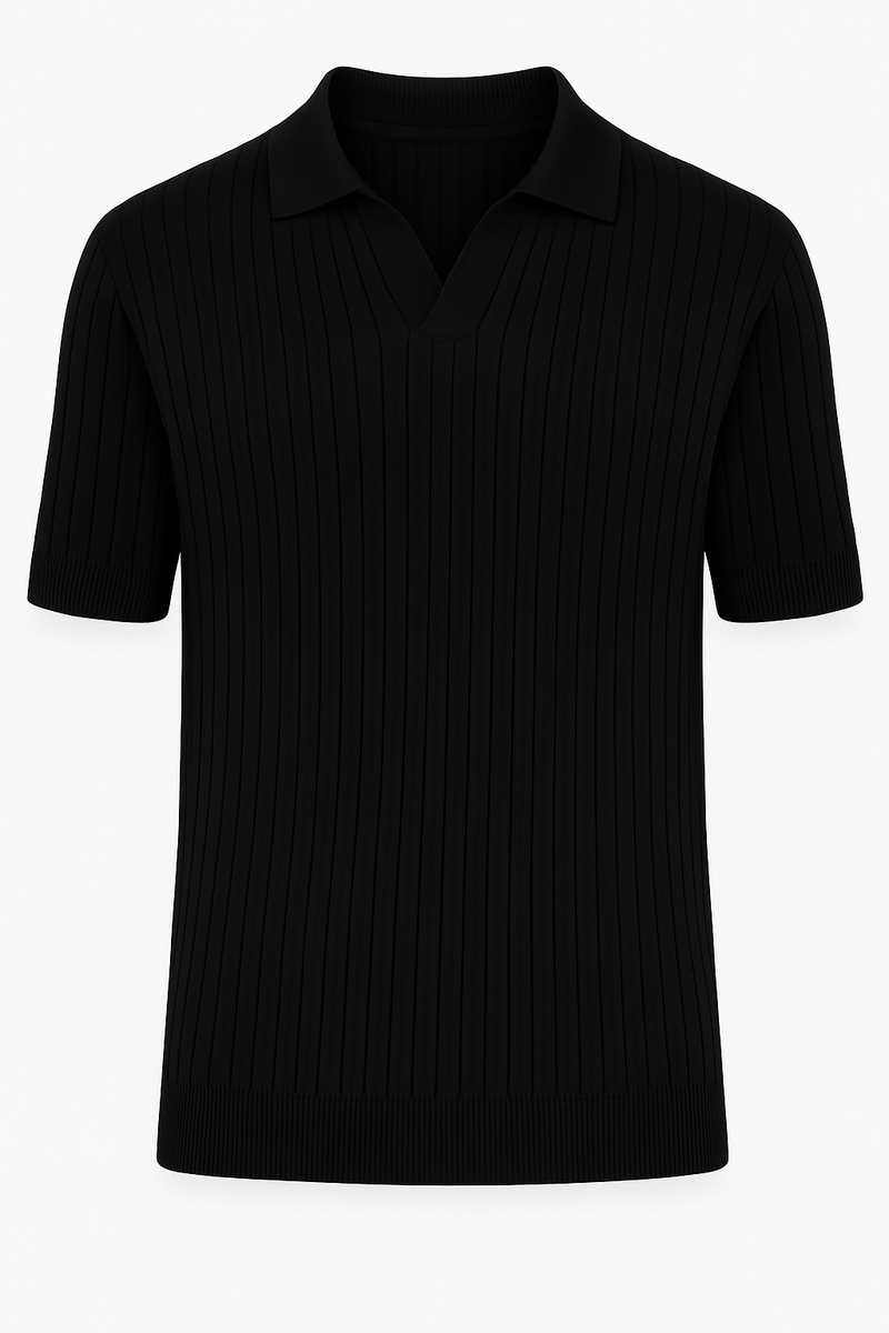 Jomer Knit Polo – Textured Minimalism in a Summer-Ready Fit
