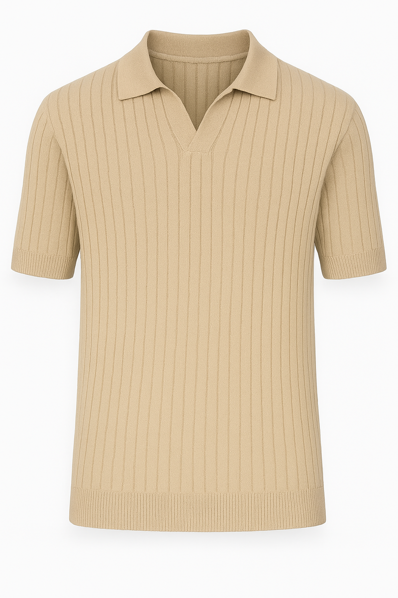 Jomer Knit Polo – Textured Minimalism in a Summer-Ready Fit