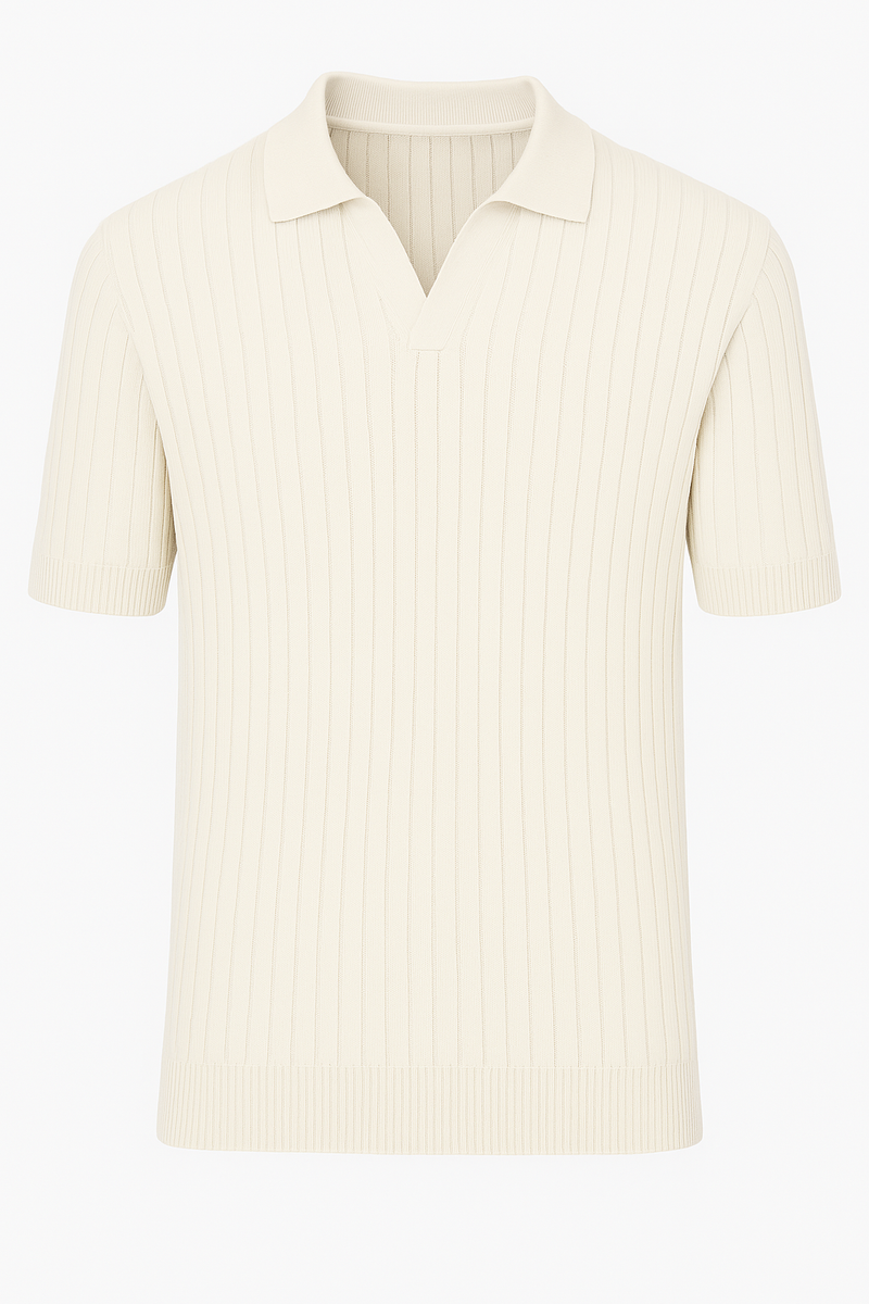 Jomer Knit Polo – Textured Minimalism in a Summer-Ready Fit