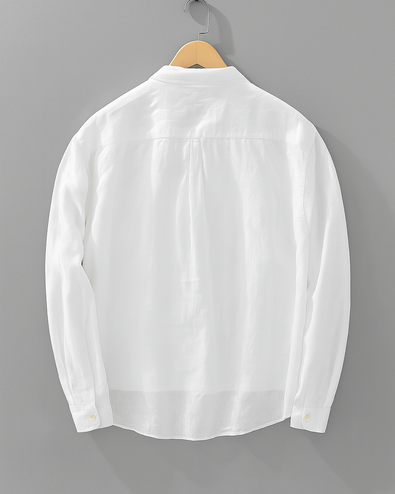 Elliot Kyoto Collar Shirt – Minimalist Resort Shirt in Crisp Cotton-Linen Blend