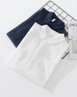 Elliot Kyoto Collar Shirt – Minimalist Resort Shirt in Crisp Cotton-Linen Blend