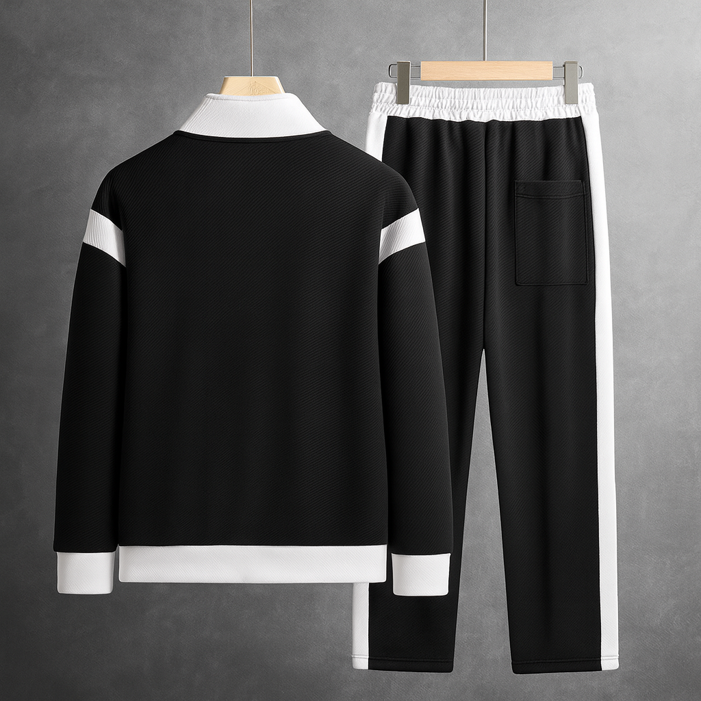 Rovian Men’s Tracksuit – Structured Mesh Knit Premium Everyday Set