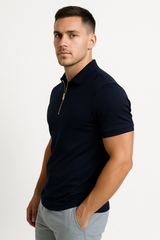 Dario Mid-Zip Polo - Slim-Fit Knit Polo with Modern Half-Zip Styling
