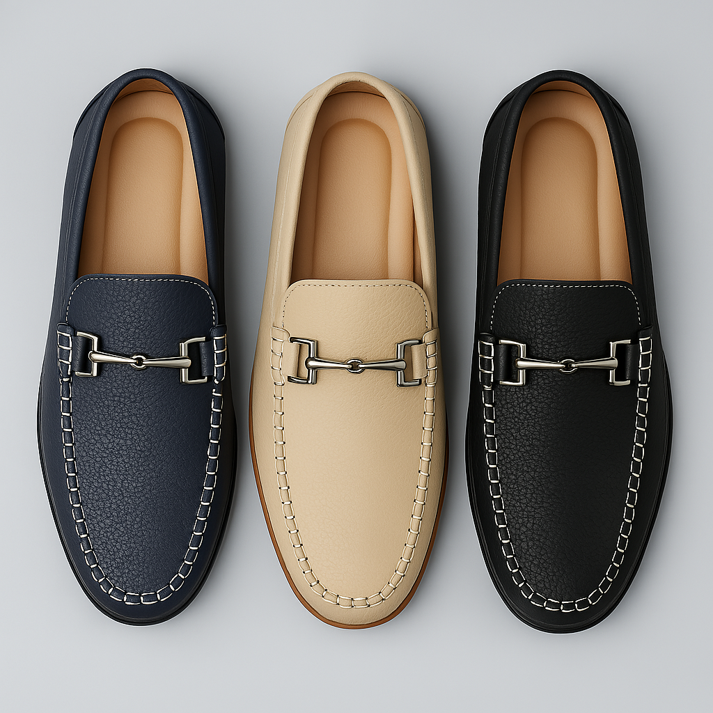 Stanley Men’s Leather Loafers – Cushioned Slip-On Shoes