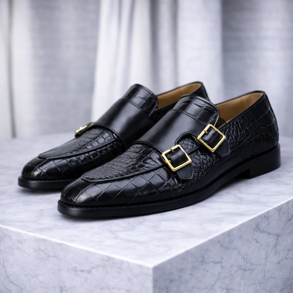 Sebastian Men’s Monk Strap Leather Shoes