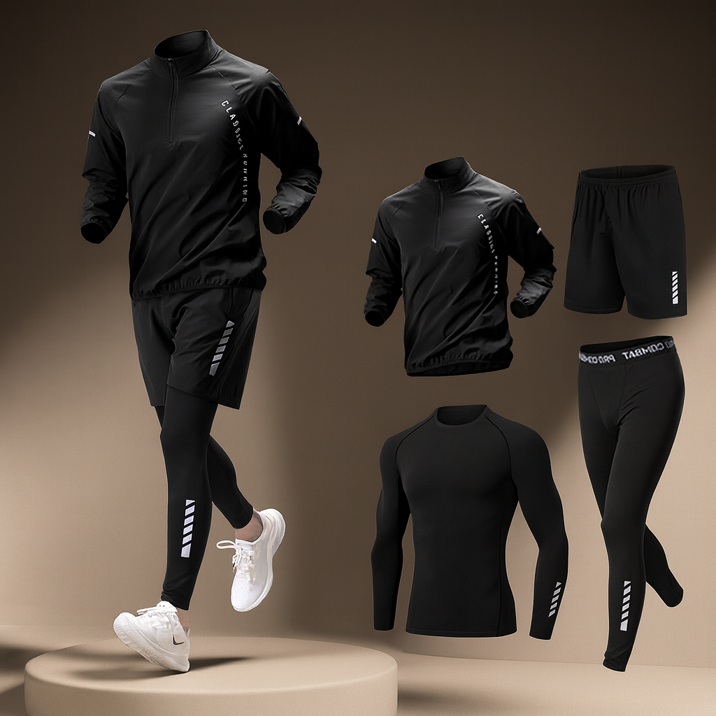 Darius Men’s Tracksuit Set – Lightweight Stretch with Compression Layers