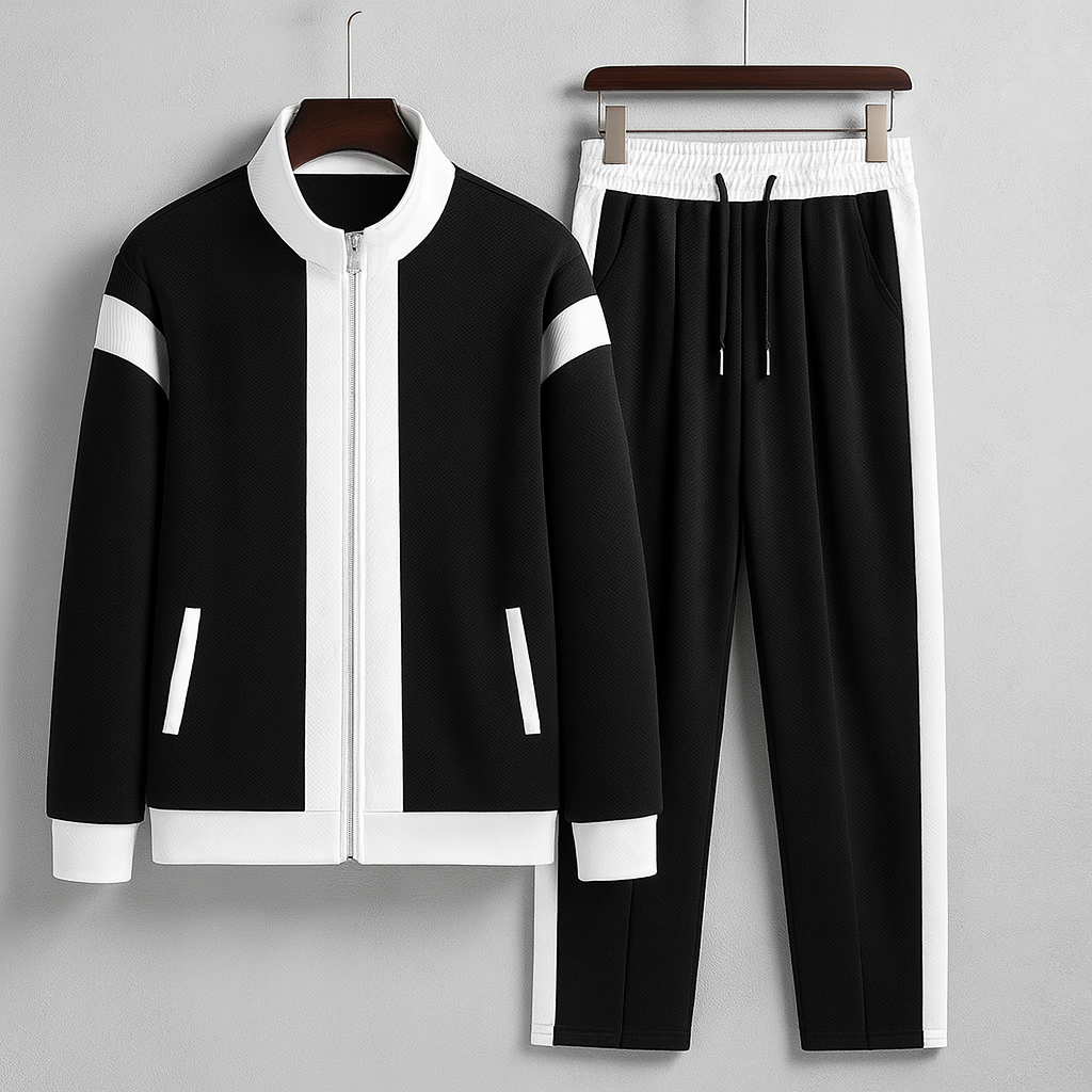 Rovian Men’s Tracksuit – Structured Mesh Knit Premium Everyday Set