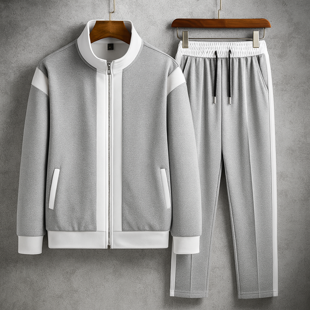 Rovian Men’s Tracksuit – Structured Mesh Knit Premium Everyday Set